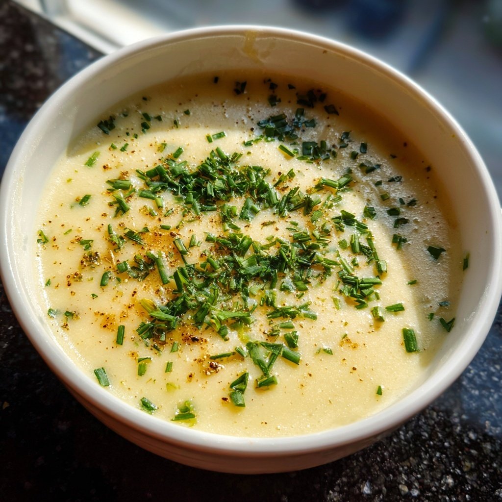 Blumenkohlsuppe mit Lauchzwiebeln