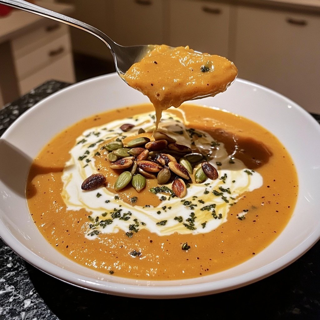 Kürbissuppe aus dem Ofen