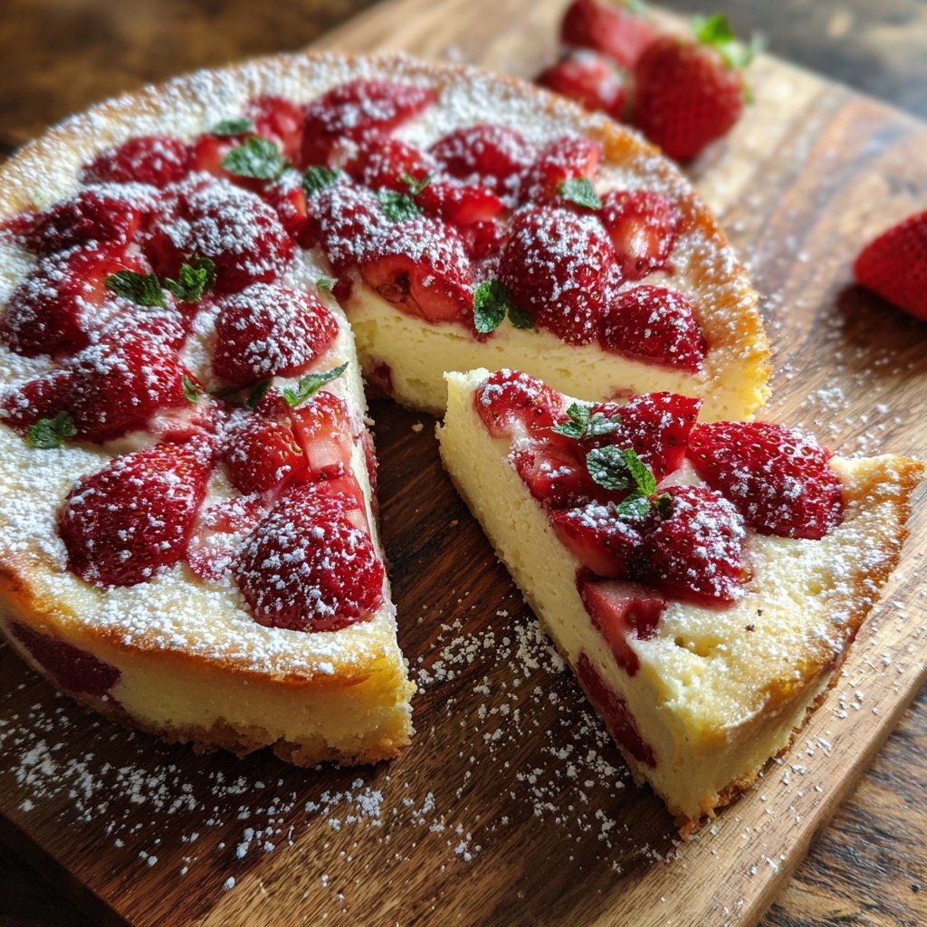 Erdbeer Kuchen Mit Quark Topping