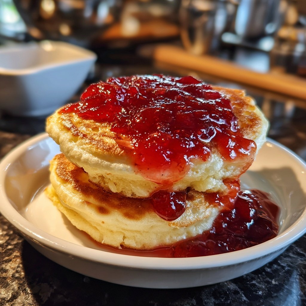 Pfannkuchen mit Zwetschgenkompott