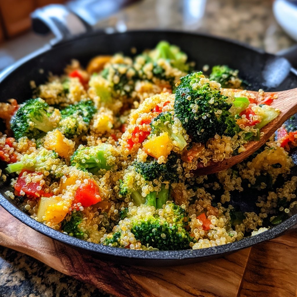 Brokkoli Quinoa Pfanne Proteinreich