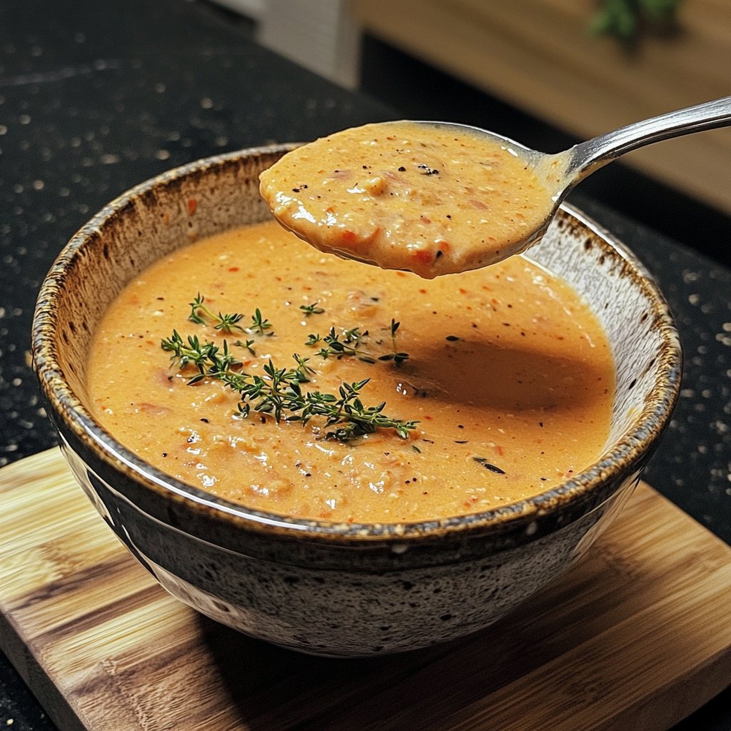 Kürbissuppe mit Thymian