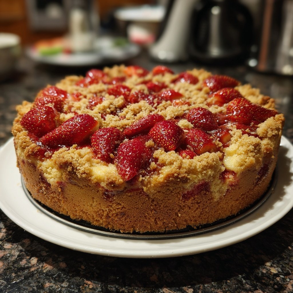 Erdbeerkuchen Mit Mandel Streuseln