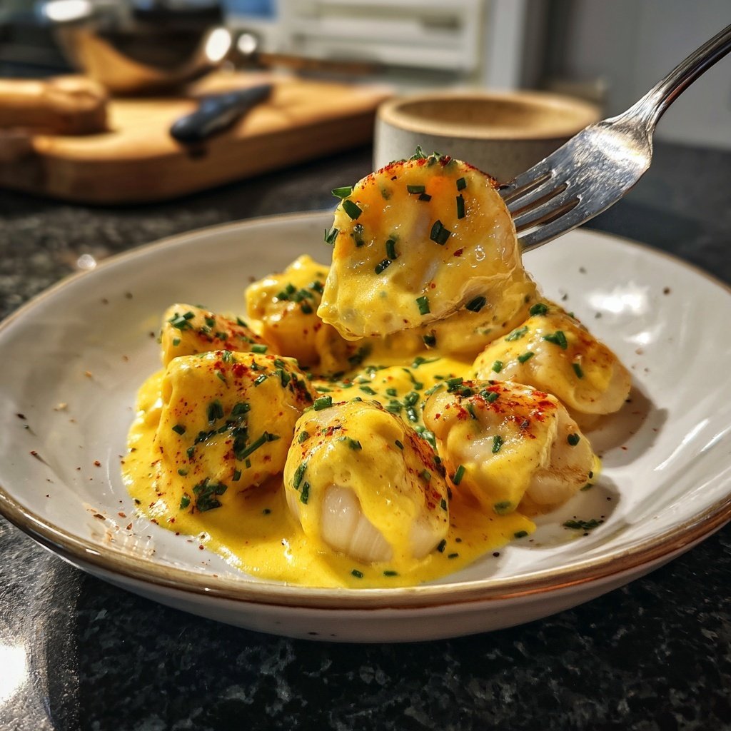 Jakobsmuscheln mit Safrancreme