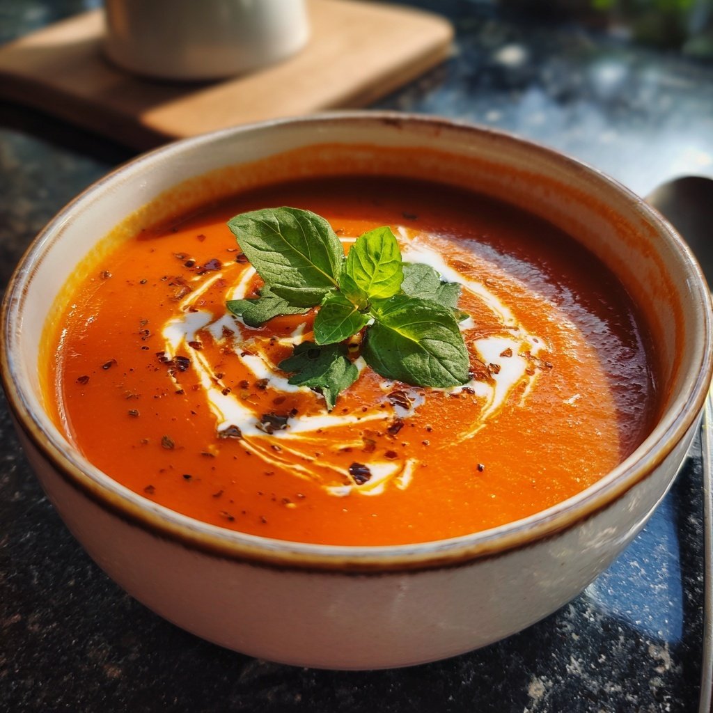Tomatensuppe mit Sahne