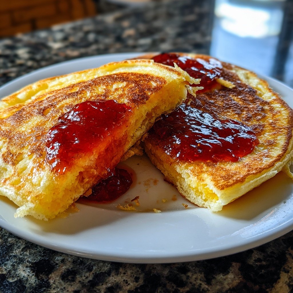 Pfannkuchen mit Marmelade