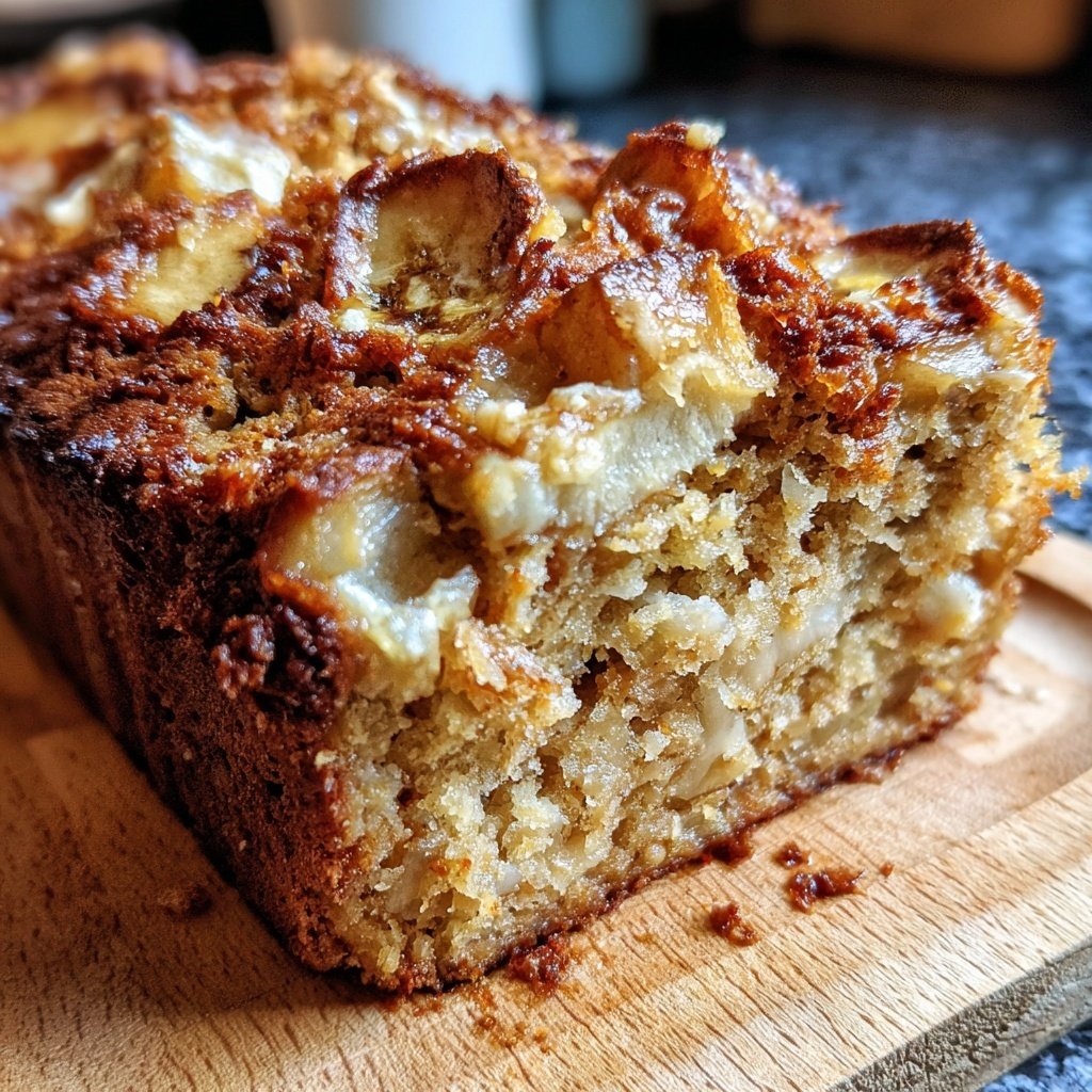 Bananenbrot mit Apfel und Zimt
