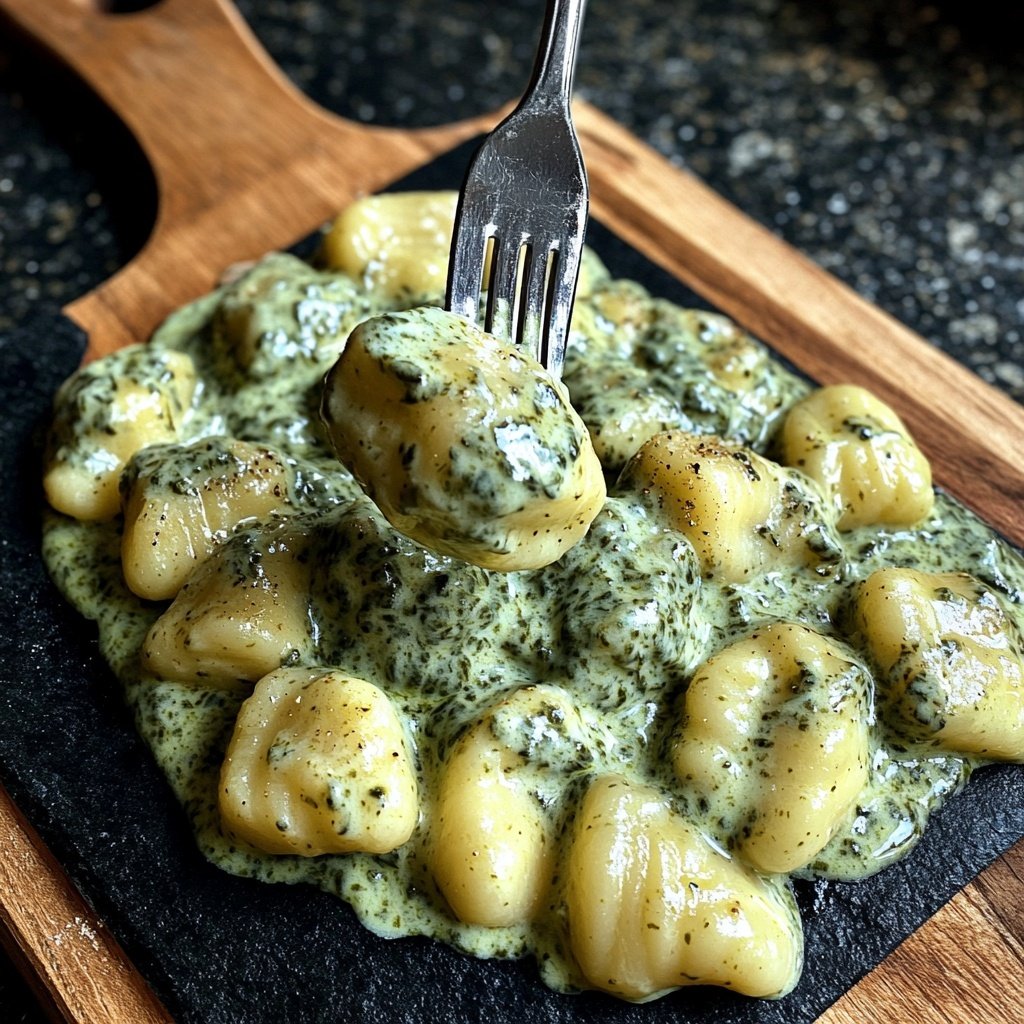 Gnocchi mit Spinat-Sahne-Sauce