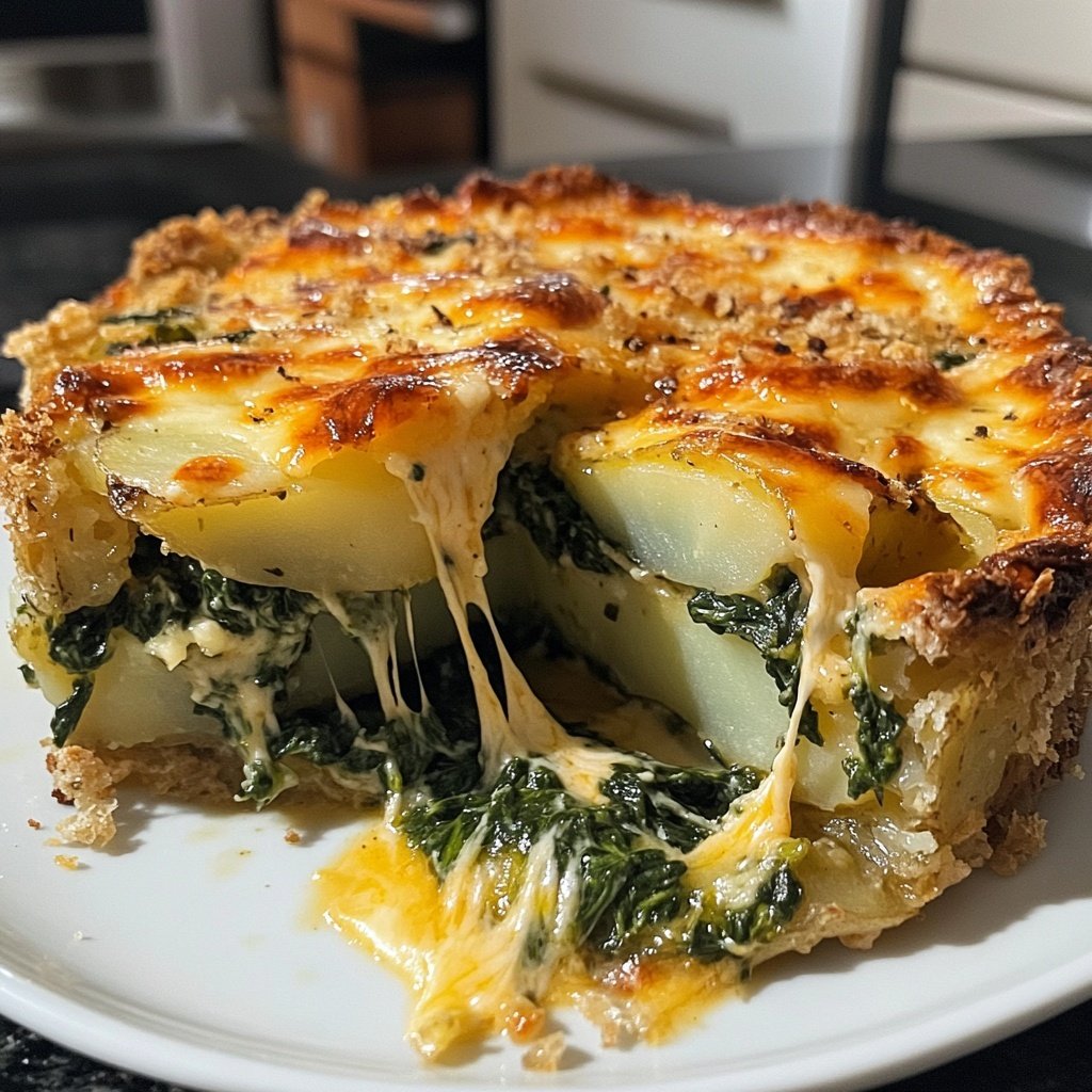 Kartoffelauflauf mit Spinat