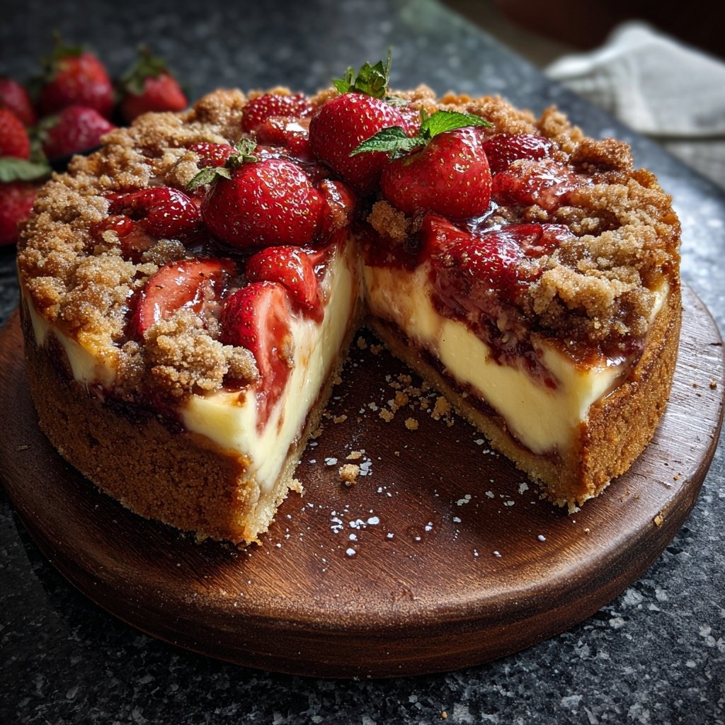 Erdbeer Streuselkuchen Mit Vanillecreme